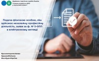 Подача фізичною особою, яка здійснює незалежну професійну діяльність, заяви за ф. № 5-ОПП в електронному вигляді