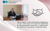 Робоча нарада з питань визначення підприємств, установ і організацій, які є критично важливими для функціонування економіки