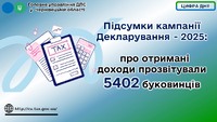 Підсумки кампанії Декларування - 2025:  про отримані доходи прозвітували 5402 буковинці