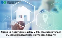 Право на податкову знижку у ФО, яка скористалася умовами молодіжного житлового кредиту