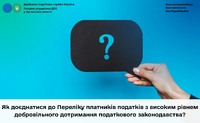 Як доєднатися до Переліку платників податків з високим рівнем добровільного дотримання податкового законодавства?