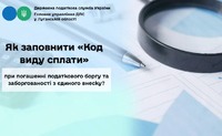 Як заповнити «Код виду сплати» при погашенні податкового боргу та заборгованості з єдиного внеску?