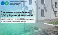 Фахівцями Головного управління ДПС у Луганській області протягом січня - липня 2026 року надано 4 887 адміністративних послуг