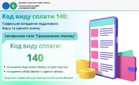 Код виду сплати 140: правильне погашення податкового боргу та єдиного внеску